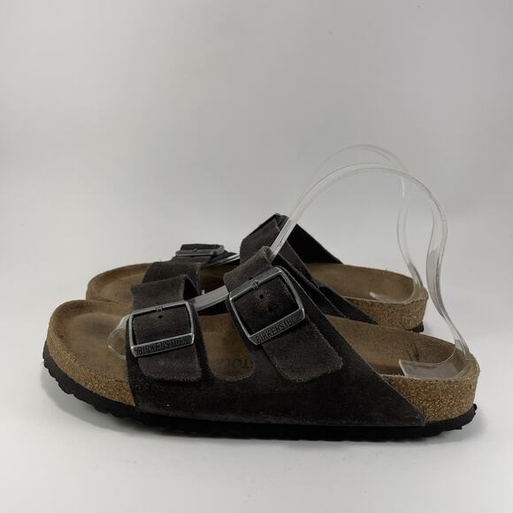 Birkenstock Arizona Slide Sandals Womens Size 40 US 9-9.5 Soft FB Brown Suede - Picture 3 of 10